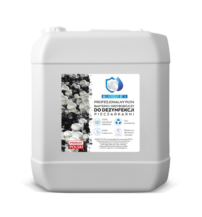 Kanister Agaricus ECA 20 l z etykietą produktu