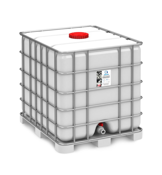Paletopojemnik Agaricus ECA 900 l z etykietą produktu