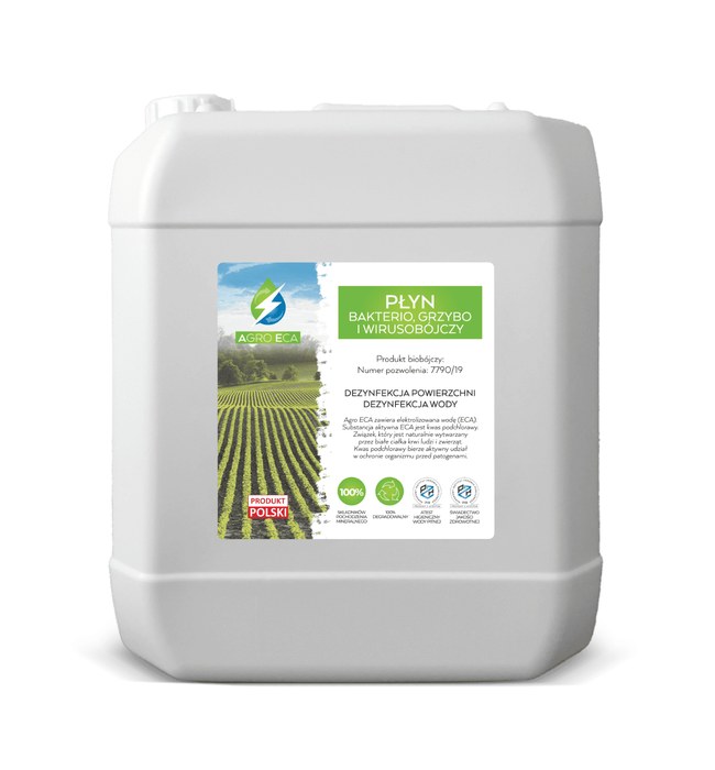 Kanister Agro ECA 20 l z etykietą produktu